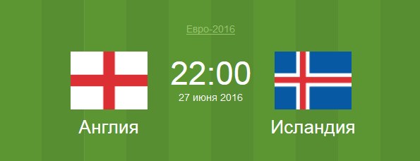 Евро 2016 матч Англия - Исландия