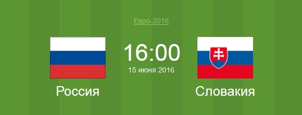 Футбол Россия - Словакия Евро 2016 матч Россия - Словакия