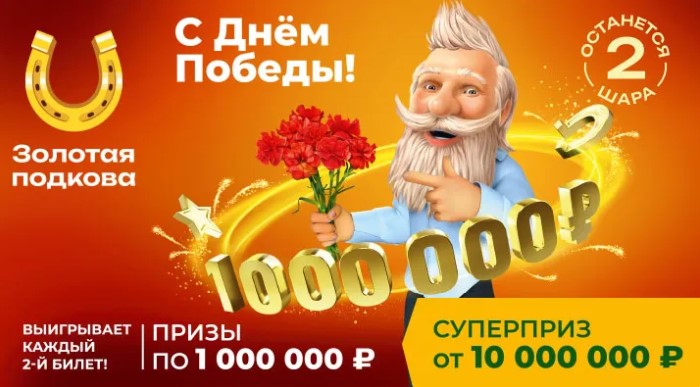 Билет 454 тиража лотереи Золотая подкова
